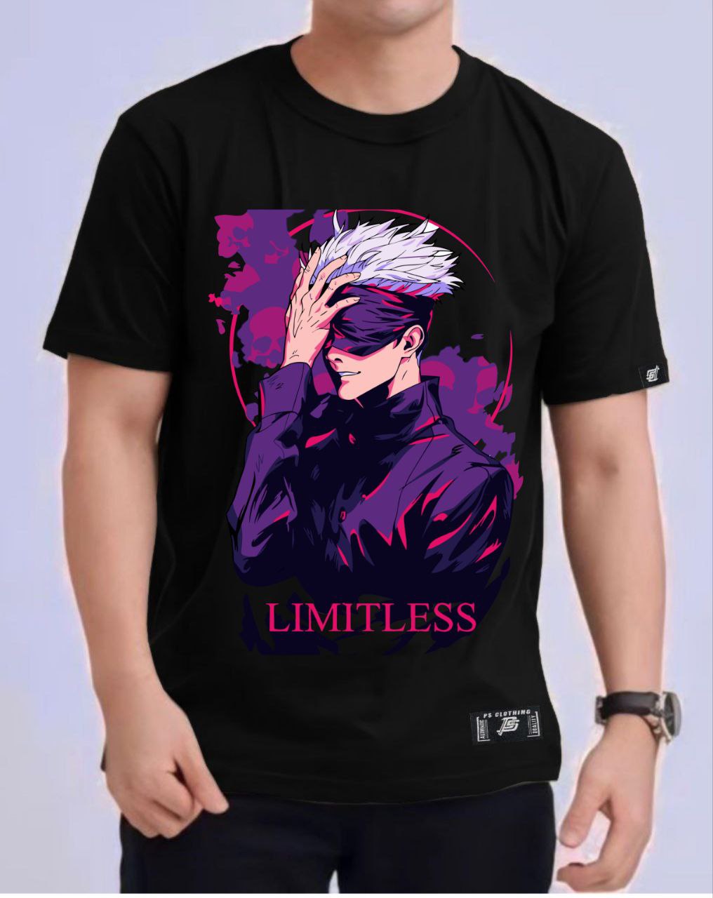 JUJUTSU KAISEN GOJO SATORU "LIMITLESS" ROUND NECK REGULAR FIT ANIME PREMIUM DESIGN