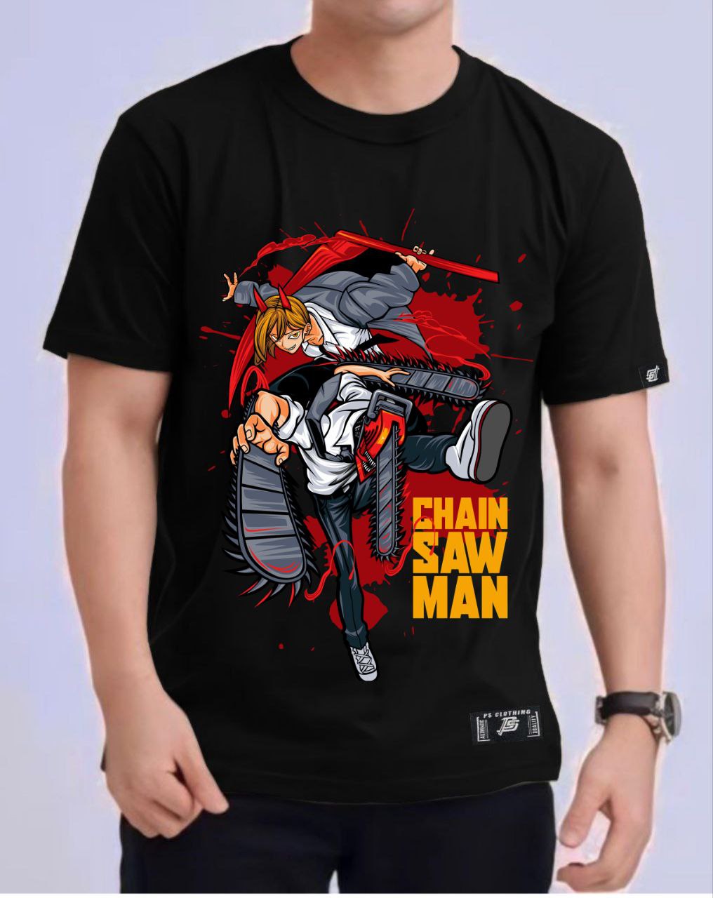 CHAINSAW MAN "POWER X DENJI" ROUND NECK REGULAR FIT ANIME PREMIUM DESIGN