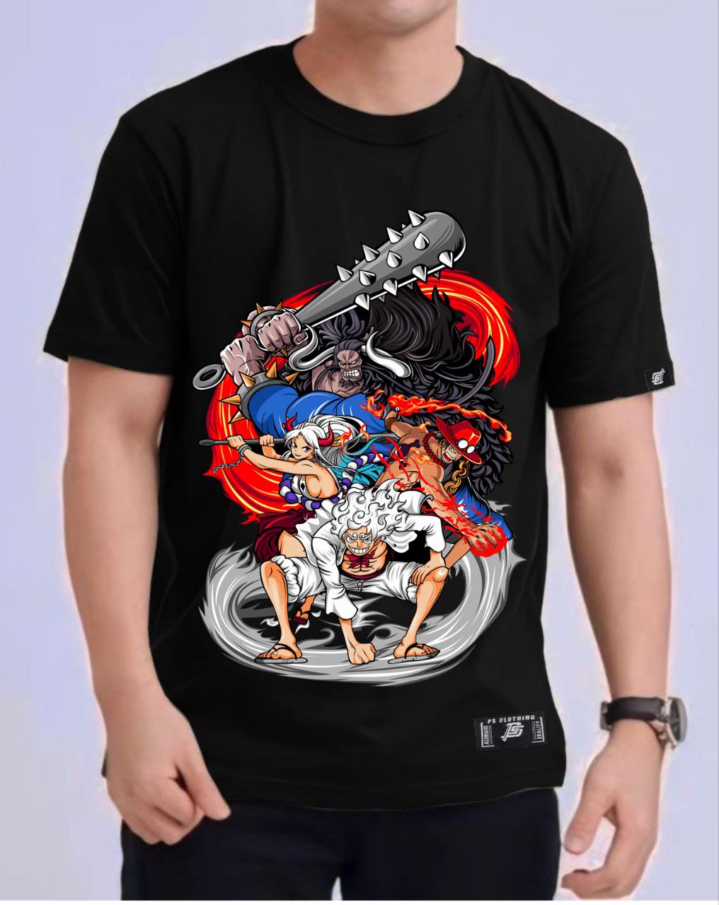 ONE PIECE "KAIDO X LUFFY" ROUND NECK REGULAR FIT ANIME PREMIUM DESIGN