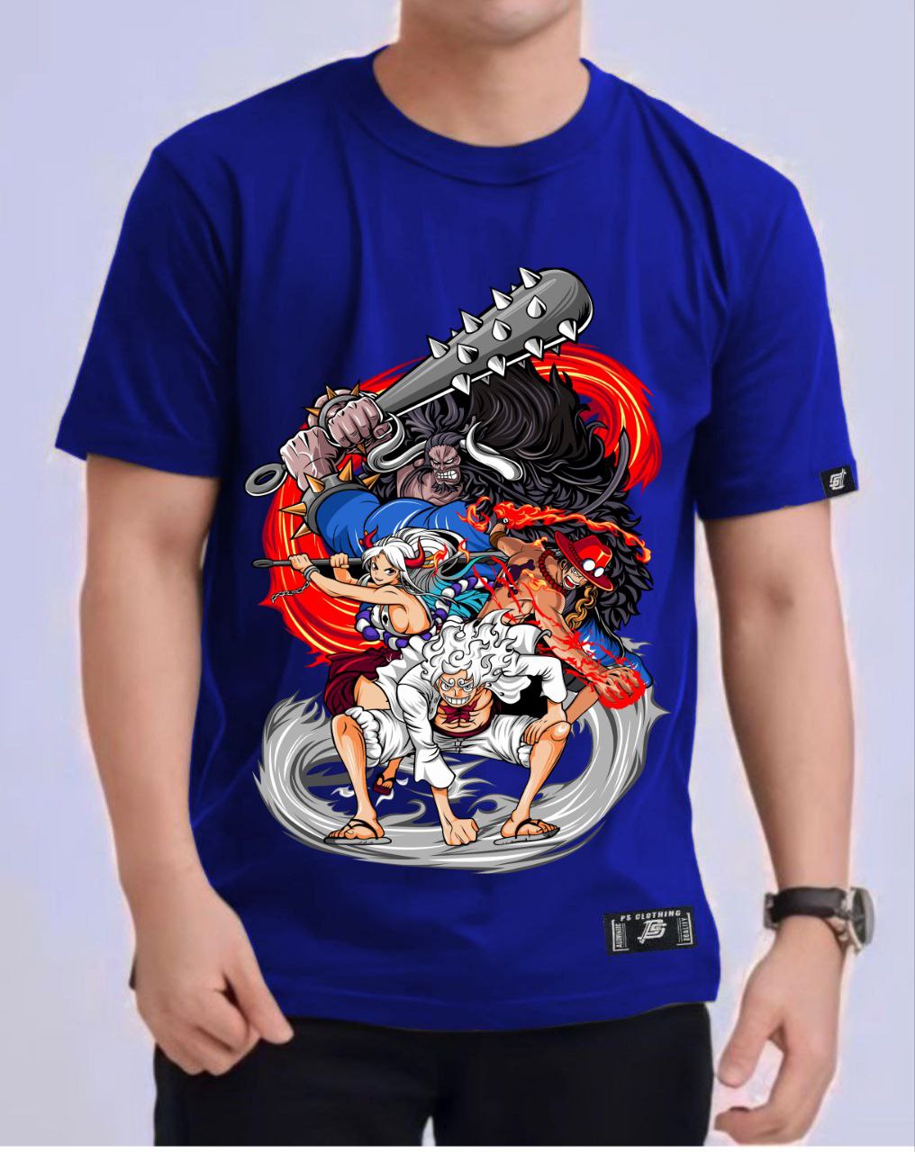 ONE PIECE "KAIDO X LUFFY" ROUND NECK REGULAR FIT ANIME PREMIUM DESIGN