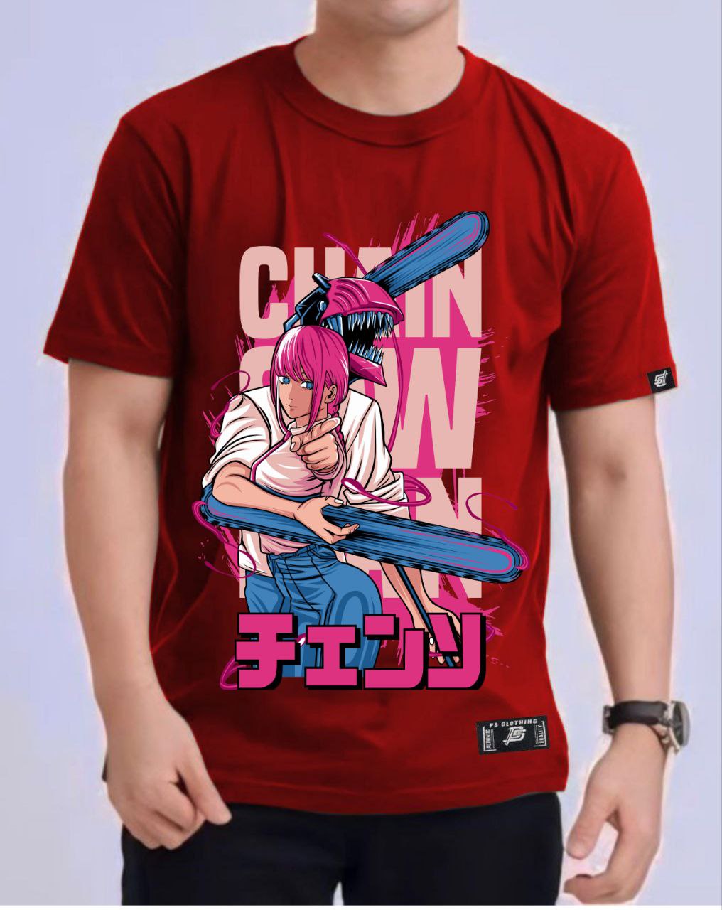 CHAINSAW MAN "DENJI X MAKIMA" ROUND NECK REGULAR FIT ANIME PREMIUM DESIGN