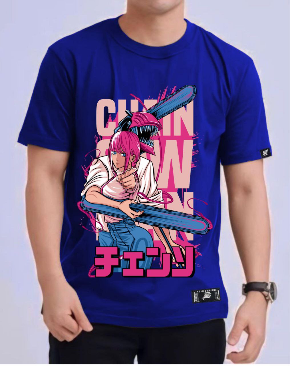 CHAINSAW MAN "DENJI X MAKIMA" ROUND NECK REGULAR FIT ANIME PREMIUM DESIGN