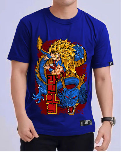 DRAGON BALL Z SON GOKU "SUPER SAIYAN 3" ROUND NECK REGULAR FIT ANIME PREMIUM DESIGN