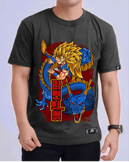 DRAGON BALL Z SON GOKU "SUPER SAIYAN 3" ROUND NECK REGULAR FIT ANIME PREMIUM DESIGN