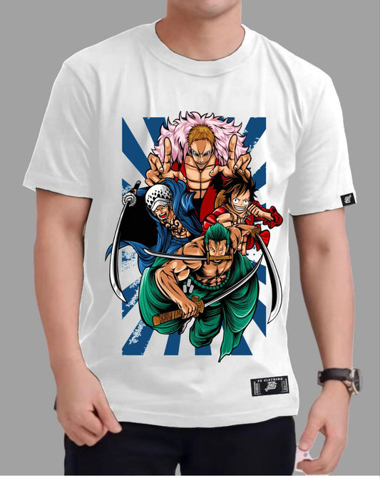 ONE PIECE "DRESSROSA" ROUND NECK REGULAR FIT ANIME PREMIUM DESIGN