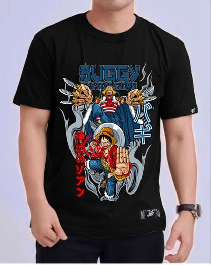 ONE PIECE "BUGGY X LUFFY" ROUND NECK REGULAR FIT ANIME PREMIUM DESIGN