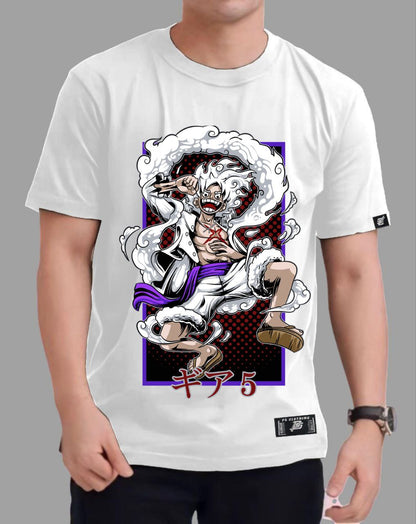 ONE PIECE LUFFY "GEAR 5" ROUND NECK REGULAR FIT ANIME PREMIUM DESIGN