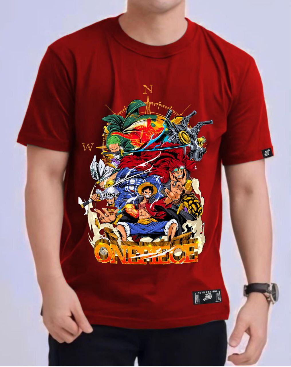 ONE PIECE "WORST GENERATION" ROUND NECK REGULAR FIT ANIME PREMIUM DESIGN