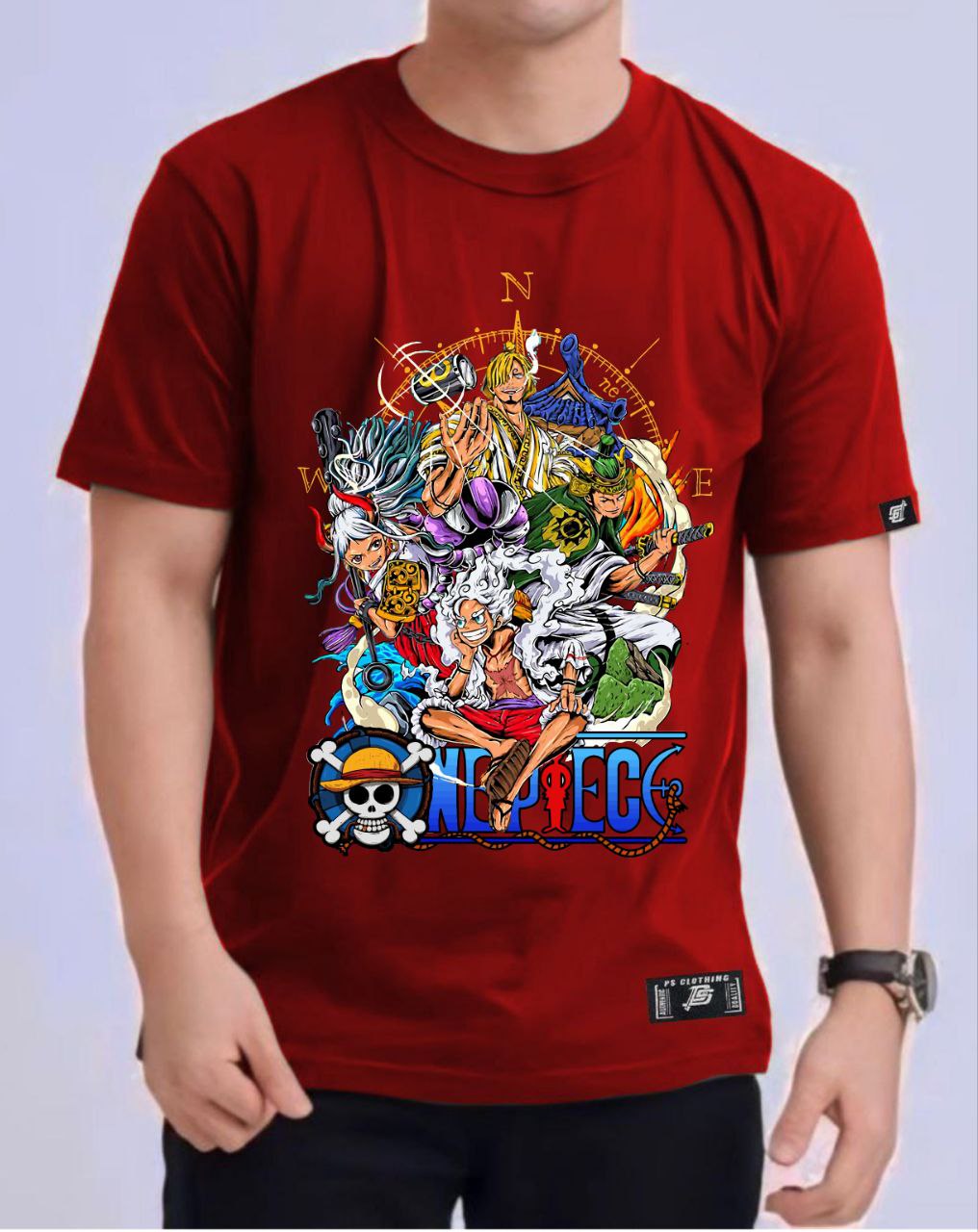 ONE PIECE "WANO ARC" VERSION 2 ROUND NECK REGULAR FIT ANIME PREMIUM DESIGN