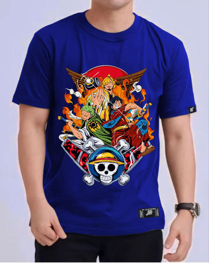 ONE PIECE "MONSTER TRIO" ROUND NECK REGULAR FIT ANIME PREMIUM DESIGN