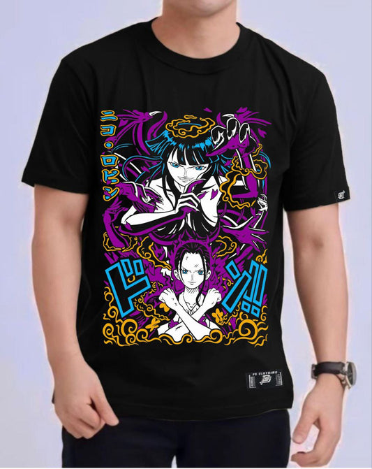 ONE PIECE "NICO ROBIN" ROUND NECK REGULAR FIT ANIME PREMIUM DESIGN