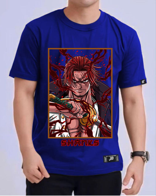 ONE PIECE SEA EMPEROR "SHANKS" ROUND NECK REGULAR FIT ANIME PREMIUM DESIGN