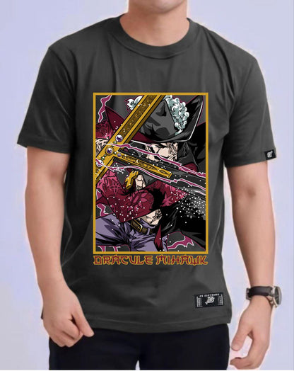 ONE PIECE DRACULE "MIHAWK" VERSION 2  ROUND NECK REGULAR FIT ANIME PREMIUM DESIGN