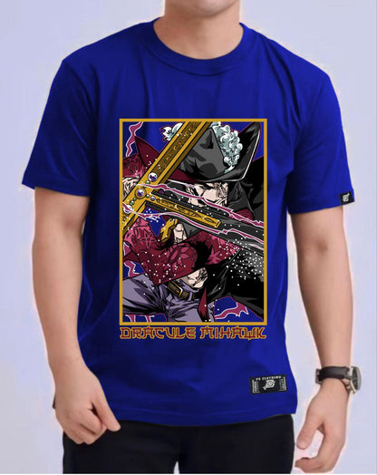 ONE PIECE DRACULE "MIHAWK" VERSION 2  ROUND NECK REGULAR FIT ANIME PREMIUM DESIGN