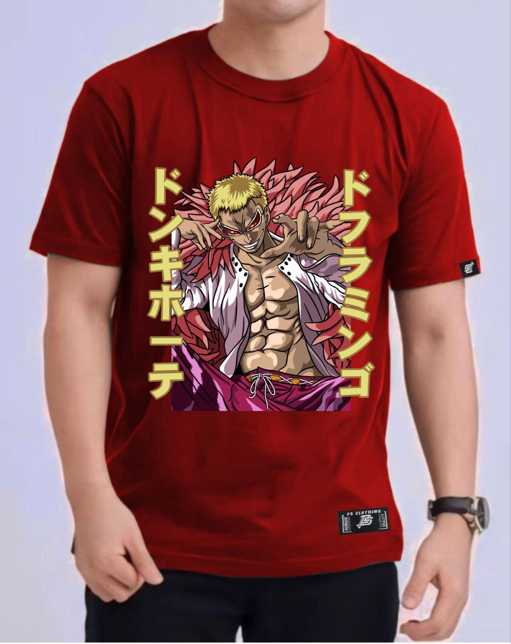 ONE PIECE WARLOR OF THE SEA "DONFLAMINGO" VERSION 2  ROUND NECK REGULAR FIT ANIME PREMIUM DESIGN