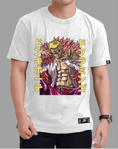 ONE PIECE WARLOR OF THE SEA "DONFLAMINGO" VERSION 2  ROUND NECK REGULAR FIT ANIME PREMIUM DESIGN