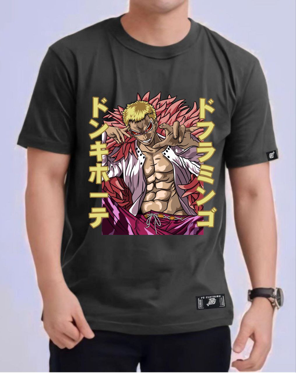 ONE PIECE WARLOR OF THE SEA "DONFLAMINGO" VERSION 2  ROUND NECK REGULAR FIT ANIME PREMIUM DESIGN