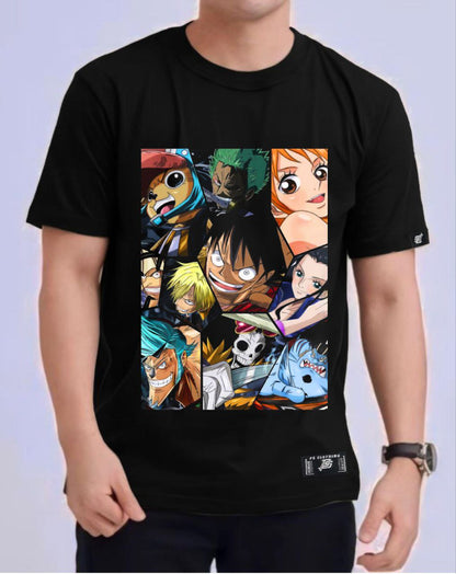 ONE PIECE "STRAWHAT CREW" VERSION 2 ROUND NECK REGULAR FIT ANIME PREMIUM DESIGN