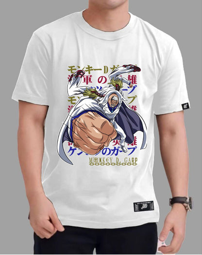 ONE PIECE GARP THE "FIST" ROUND NECK REGULAR FIT ANIME PREMIUM DESIGN