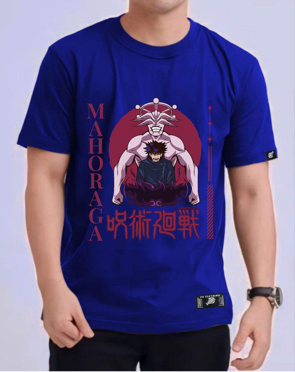 JUJUTSU KAISEN MEGUMI FUSHIGURO "DIVINE MAHORAGA" ROUND NECK REGULAR FIT ANIME PREMIUM DESIGN