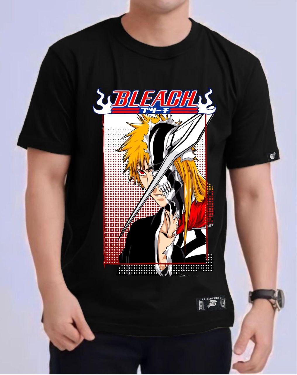 BLEACH ICHIGO "INCOMPLETE HALLOW" ROUND NECK REGULAR FIT ANIME PREMIUM DESIGN