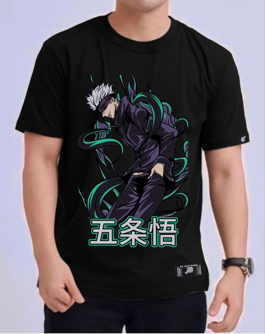 JUJUTSU KAISEN GOJO SATORU "LIMITLESS" VERSION 2 ROUND NECK REGULAR FIT ANIME PREMIUM DESIGN