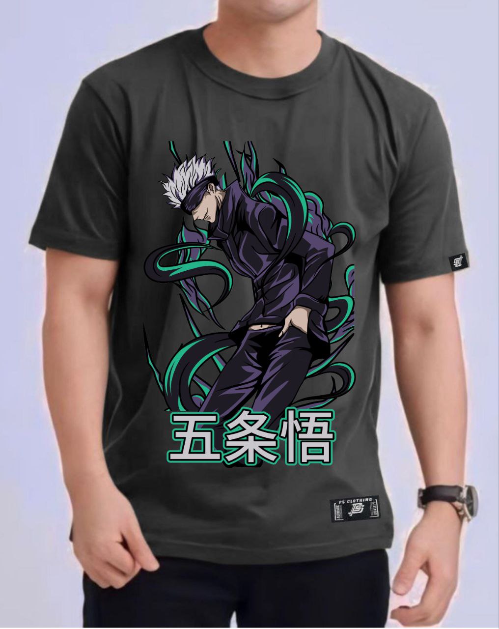 JUJUTSU KAISEN GOJO SATORU "LIMITLESS" VERSION 2 ROUND NECK REGULAR FIT ANIME PREMIUM DESIGN