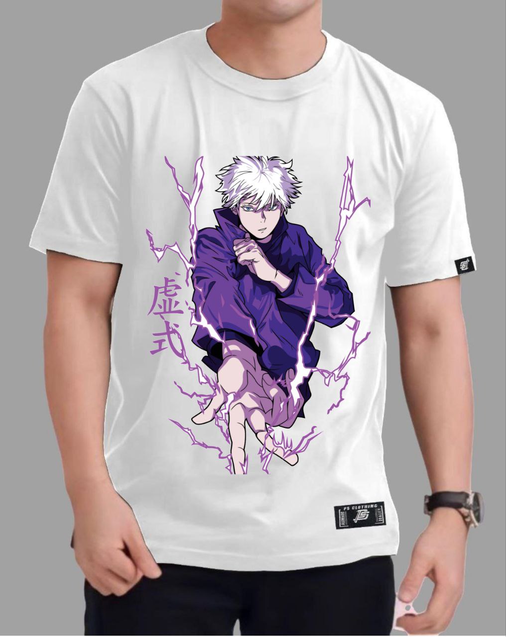 JUJUTSU KAISEN GOJO SATORU "PURPLE HALLOW" ROUND NECK REGULAR FIT ANIME PREMIUM DESIGN