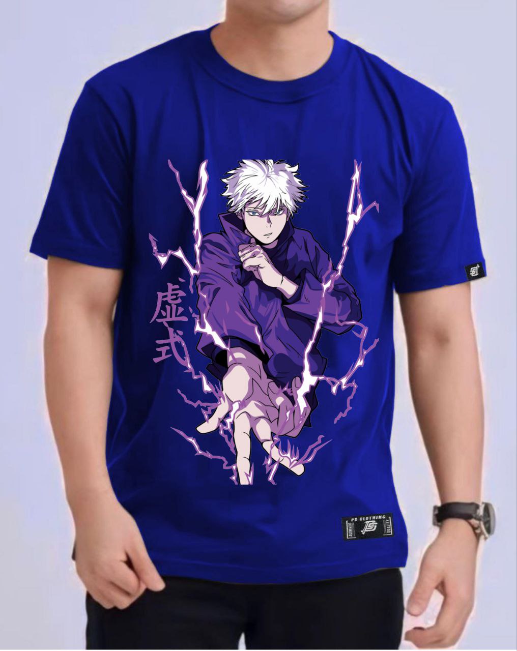 JUJUTSU KAISEN GOJO SATORU "PURPLE HALLOW" ROUND NECK REGULAR FIT ANIME PREMIUM DESIGN