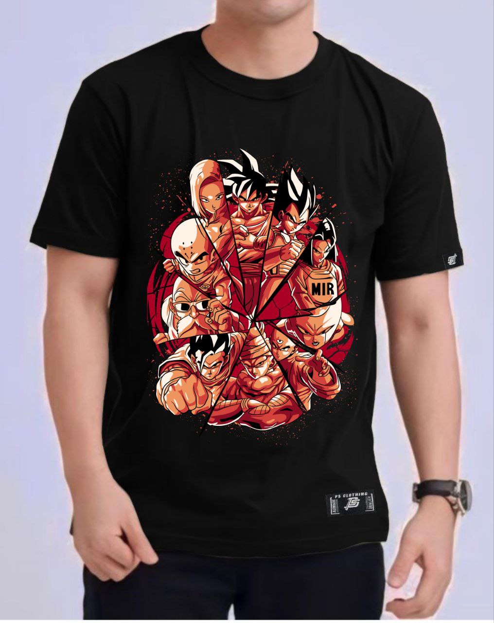 DRAGON BALL Z "TEAM 7" ROUND NECK REGULAR FIT ANIME PREMIUM DESIGN