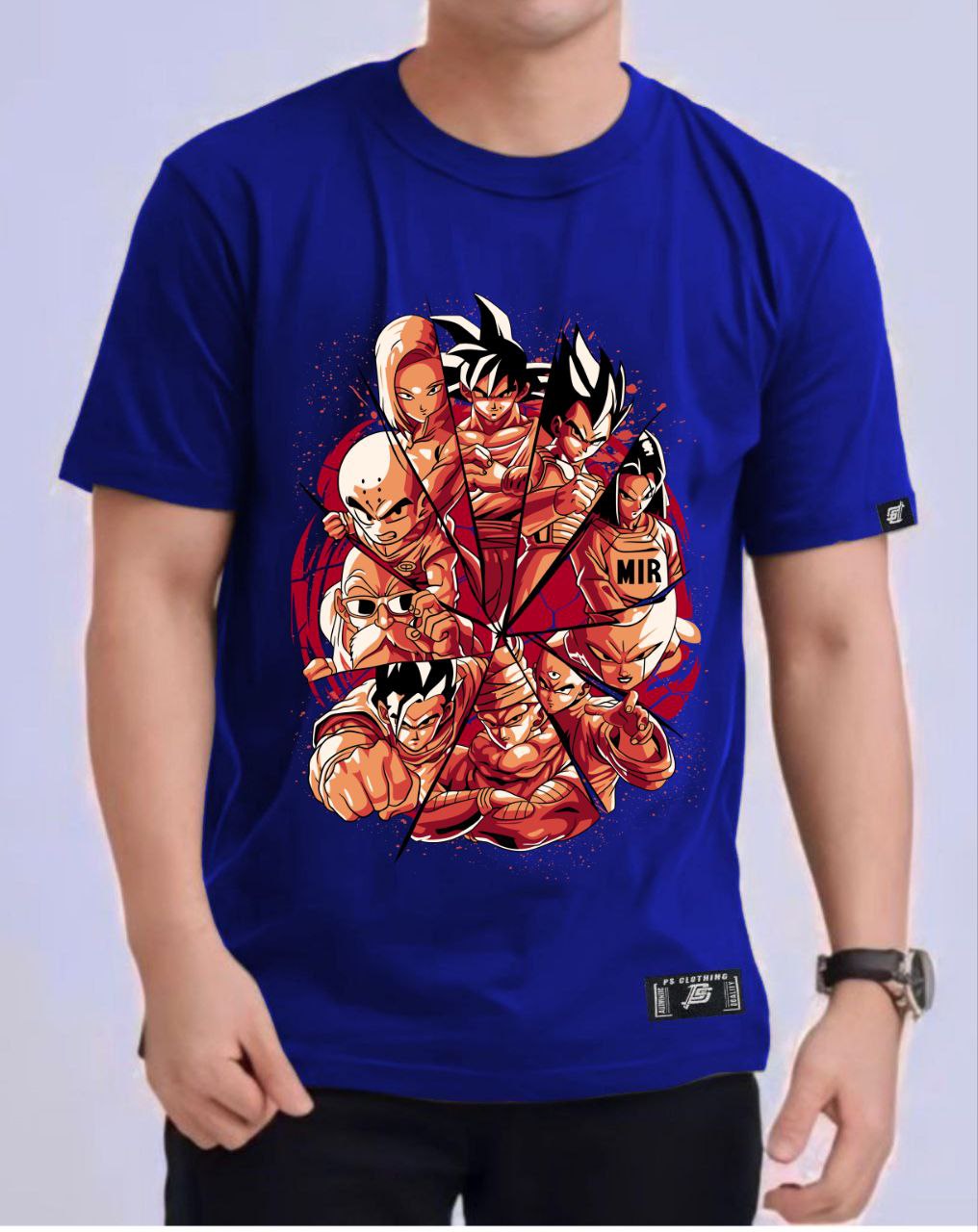 DRAGON BALL Z "TEAM 7" ROUND NECK REGULAR FIT ANIME PREMIUM DESIGN