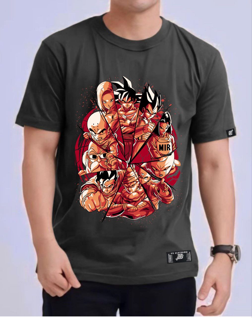 DRAGON BALL Z "TEAM 7" ROUND NECK REGULAR FIT ANIME PREMIUM DESIGN