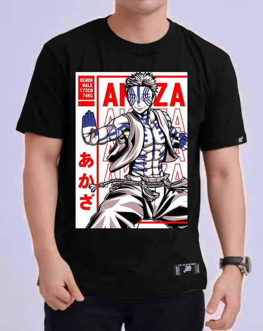 DEMON SLAYER "AKAZA" VERSION 3 ROUND NECK REGULAR FIT ANIME PREMIUM DESIGN