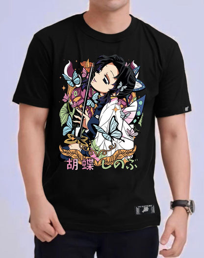 DEMON SLAYER SHINOBU KOCHO "INSECT HASHIRA" ROUND NECK REGULAR FIT ANIME PREMIUM DESIGN