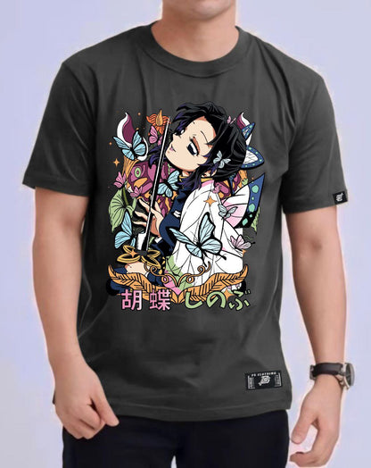 DEMON SLAYER SHINOBU KOCHO "INSECT HASHIRA" ROUND NECK REGULAR FIT ANIME PREMIUM DESIGN