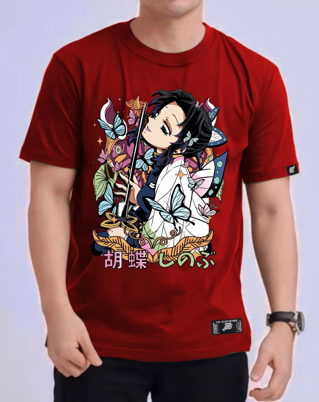 DEMON SLAYER SHINOBU KOCHO "INSECT HASHIRA" ROUND NECK REGULAR FIT ANIME PREMIUM DESIGN