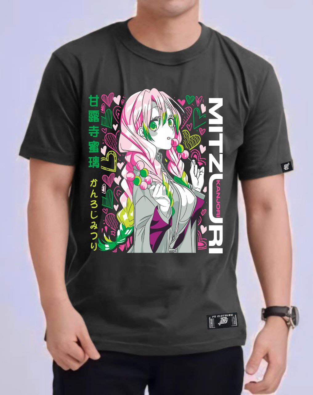 DEMON SLAYER "MITZURI KANJORI" VERSION 3 ROUND NECK REGULAR FIT ANIME PREMIUM DESIGN