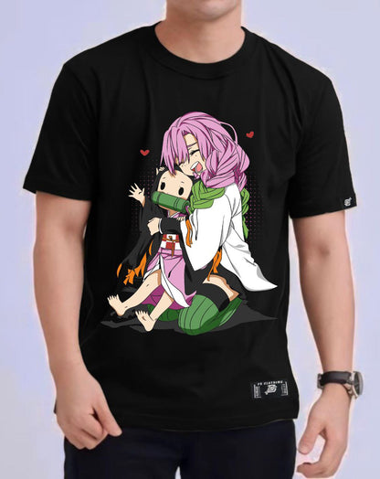 DEMON SLAYER MITZURI X NEZUKO ROUND NECK REGULAR FIT ANIME PREMIUM DESIGN