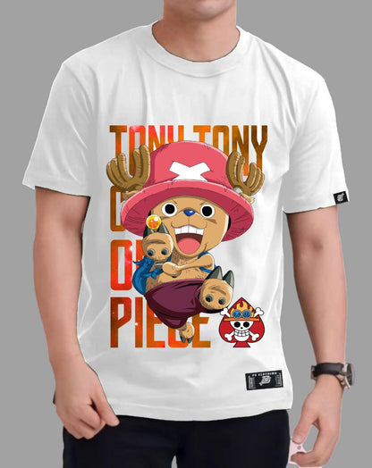 ONE PIECE  TONY TONY CHOPPER ROUND NECK REGULAR FIT ANIME PREMIUM DESIGN