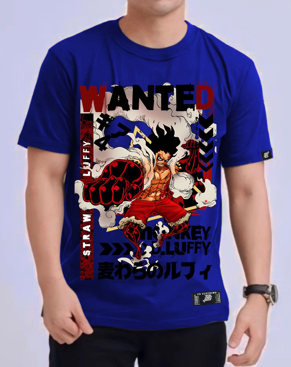 ONE PIECE LUFFY "SNAKE MAN" ROUND NECK REGULAR FIT ANIME PREMIUM DESIGN