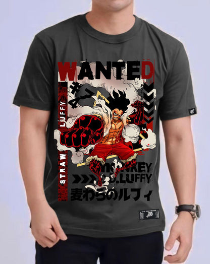 ONE PIECE LUFFY "SNAKE MAN" ROUND NECK REGULAR FIT ANIME PREMIUM DESIGN