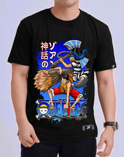 ONE PIECE LUFFY X BUGGY "MARINEFORD ARC" ROUND NECK REGULAR FIT ANIME PREMIUM DESIGN