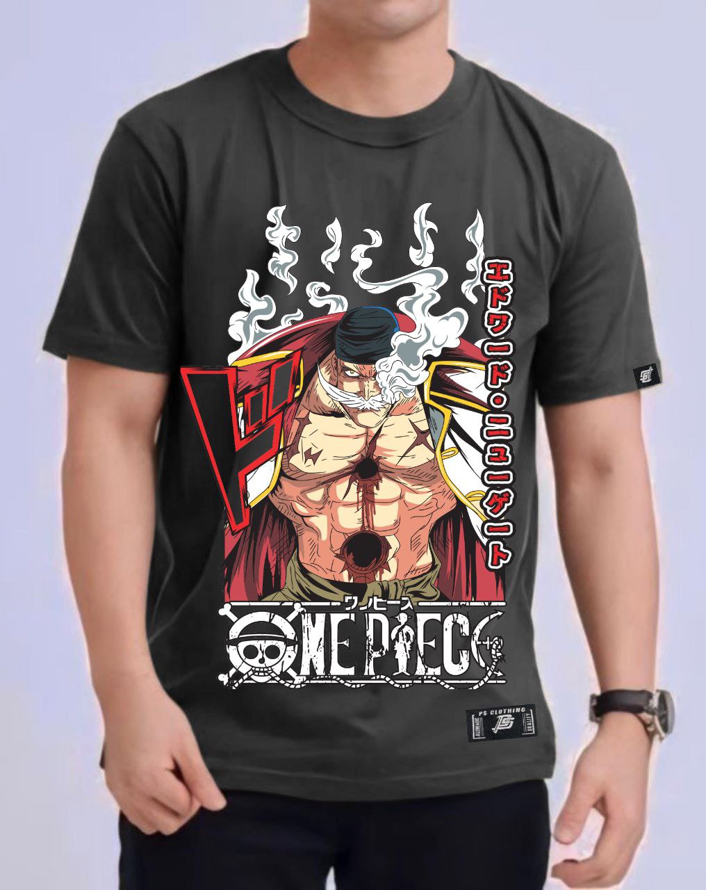 ONE PIECE WHITEBEARD "MARINEFORD ARC" ROUND NECK REGULAR FIT ANIME PREMIUM DESIGN