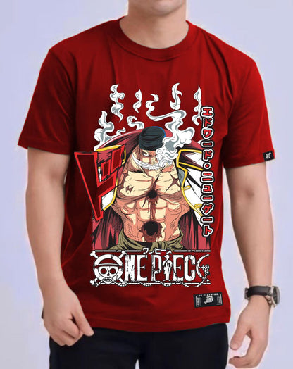 ONE PIECE WHITEBEARD "MARINEFORD ARC" ROUND NECK REGULAR FIT ANIME PREMIUM DESIGN