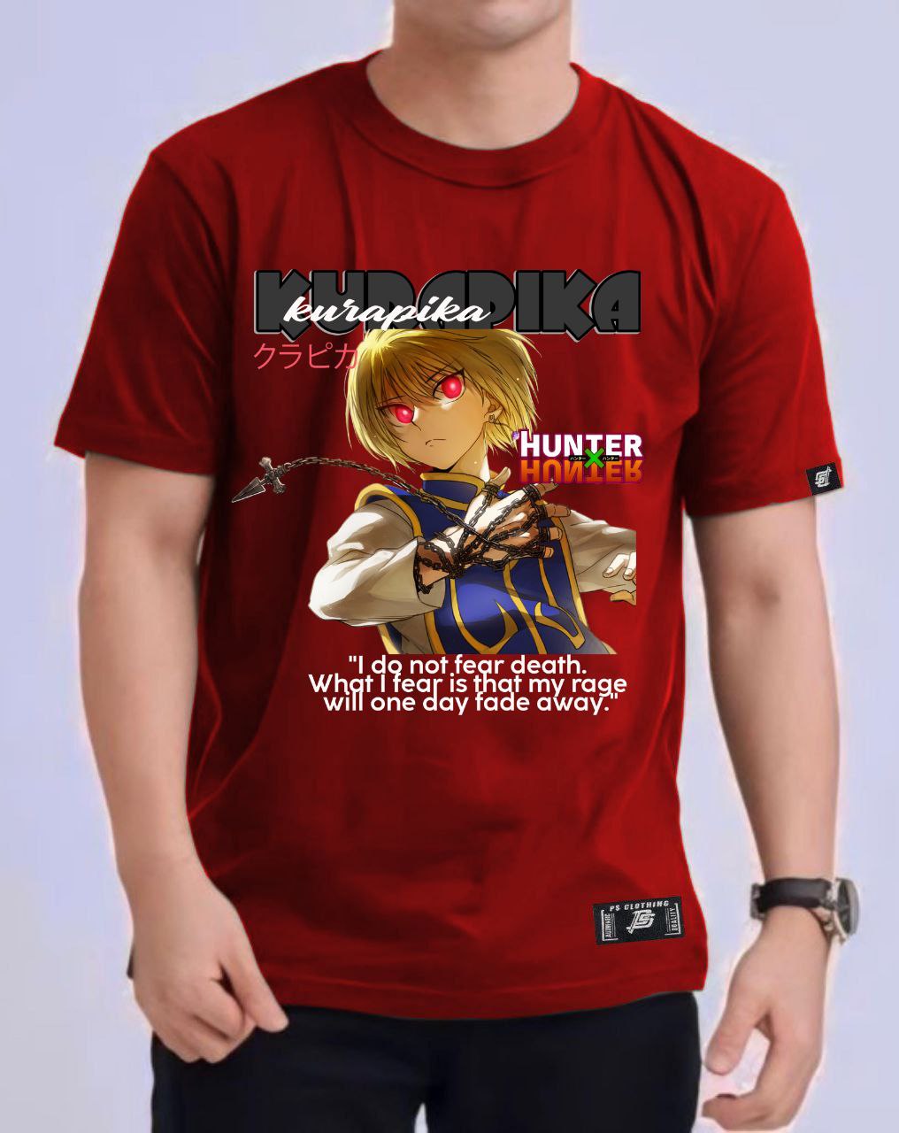 HUNTER X HUNTER KURAPIKA "EMPEROR TIME" ROUND NECK REGULAR FIT ANIME PREMIUM DESIGN