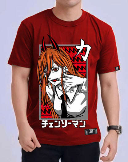 CHAINSAW MAN "POWER" VERSION 2 ROUND NECK REGULAR FIT ANIME PREMIUM DESIGN