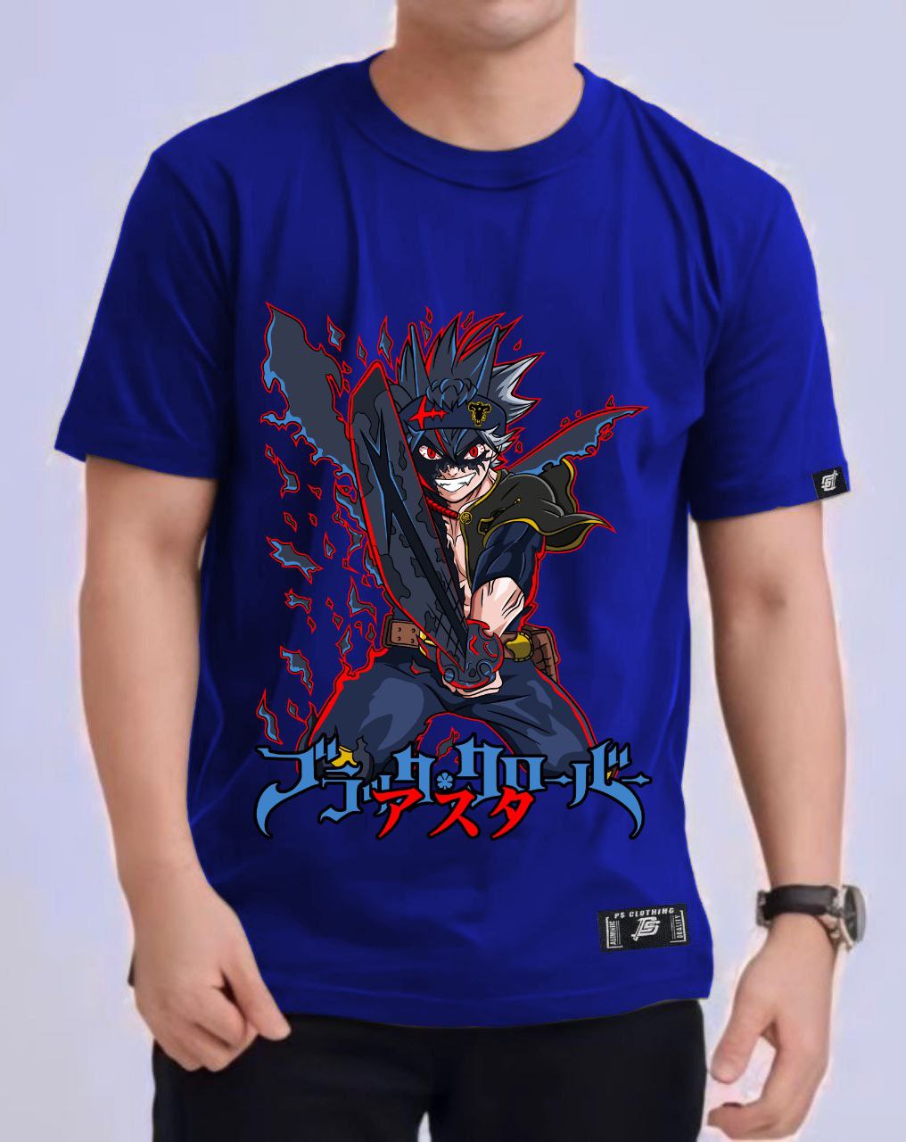 BLACK CLOVER "ASTA" VERSION 2 ROUND NECK REGULAR FIT ANIME PREMIUM DESIGN