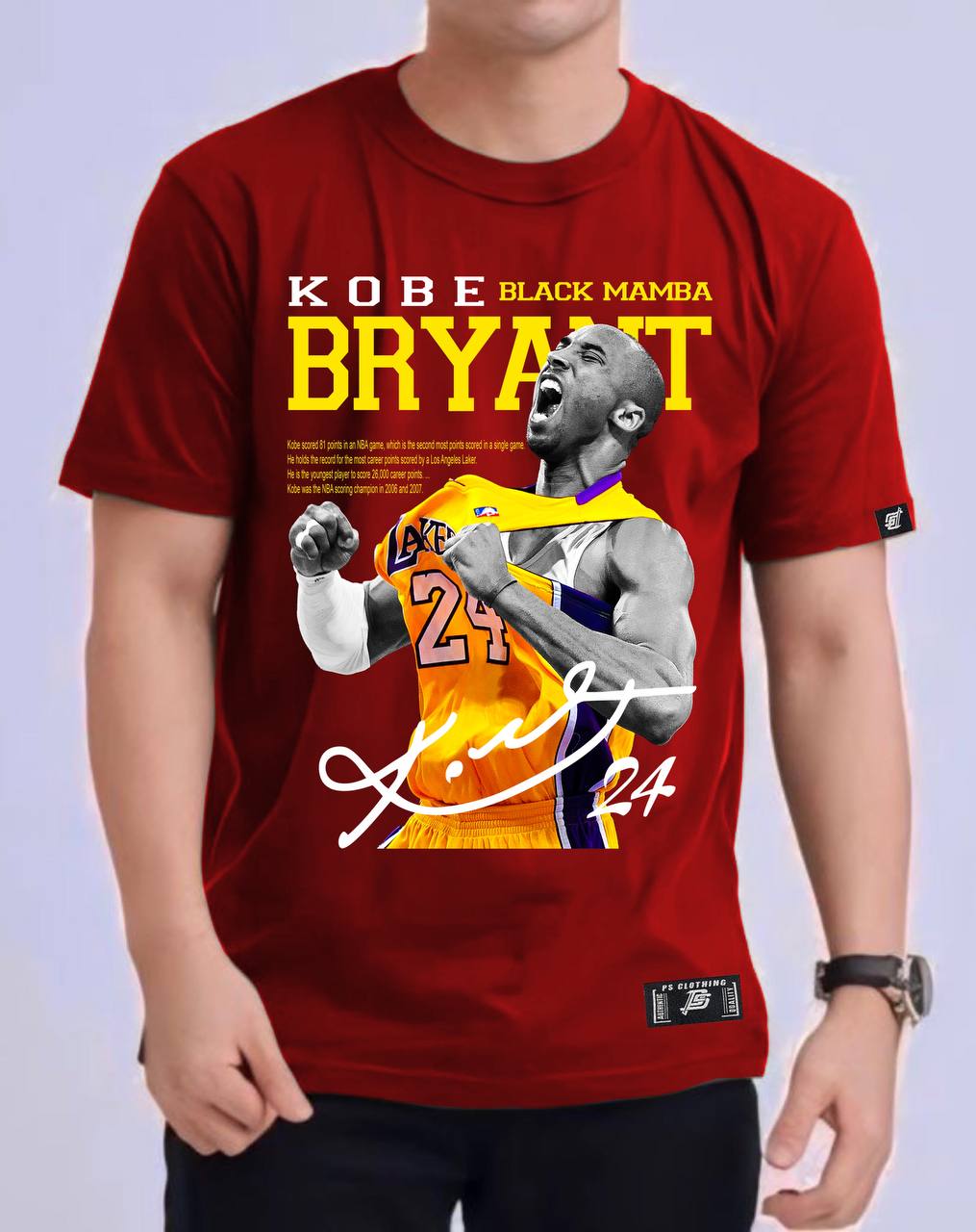 NBA KOBE BRYANT "SHOUT" ROUND NECK REGULAR FIT PREMIUM DESIGN