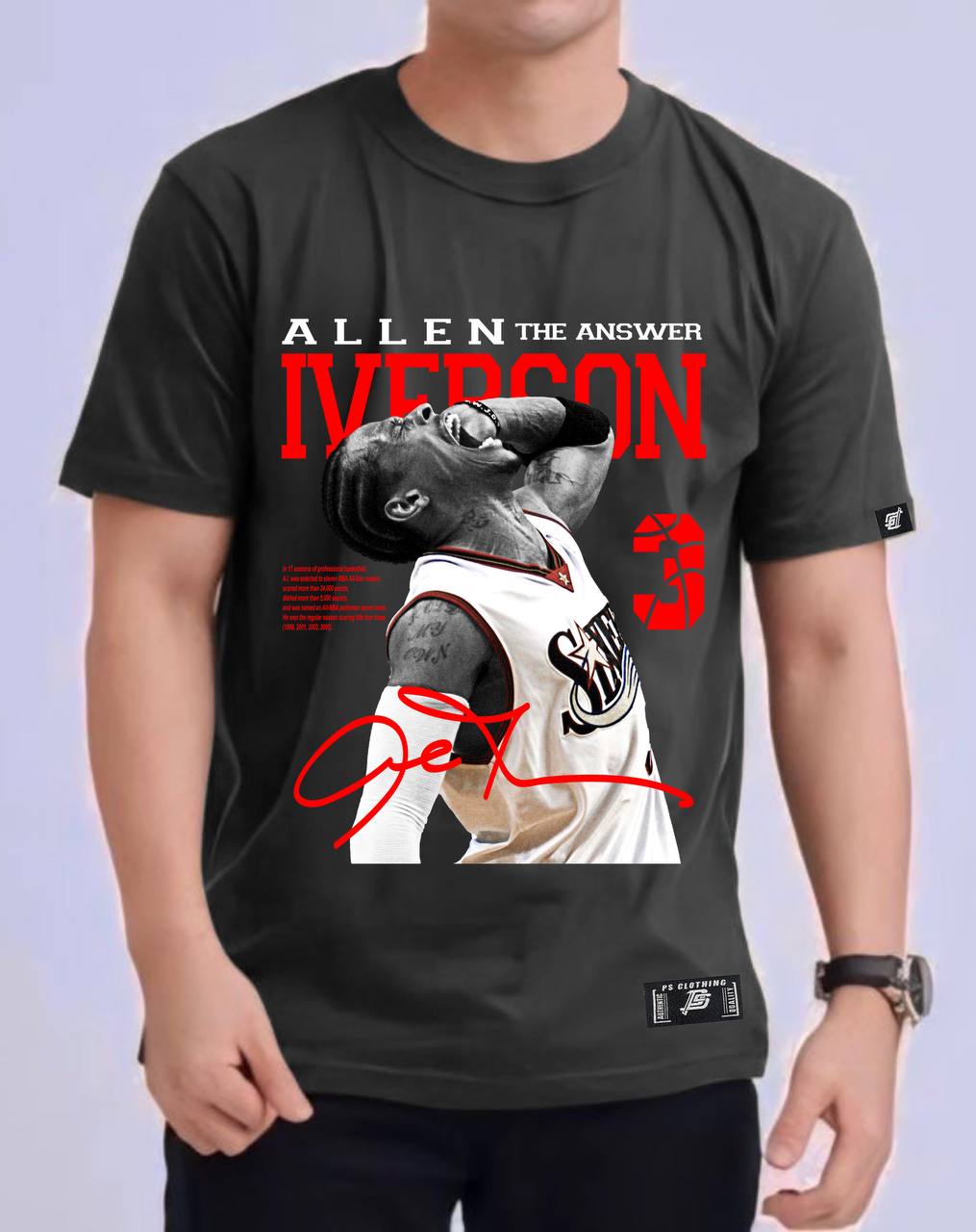 NBA ALLEN IVERSON SHOUT ROUND NECK REGULAR FIT PREMIUM DESIGN