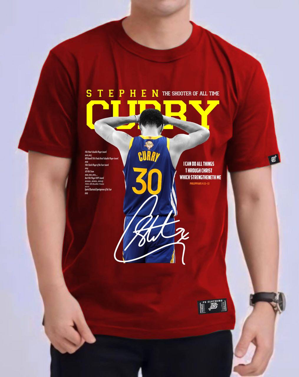 NBA STEPH CURRY BACK 'SHOOTER OF ALL TIME" ROUND NECK REGULAR FIT